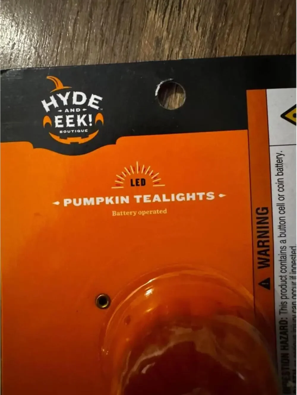 Hyde and EEK! LED Pumpkin Tealights, 2 Count Battery Operated